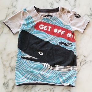 Grey Shark T-Shirt, Size 6 Months